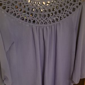 Umgee lattice design blouse.